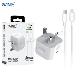 ANG TC76A PD 35W USB C Adaptor With USB C to Lightning Cable