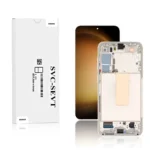 Genuine LCD Screen For Samsung Galaxy S23 Plus S916B With Frame Cream