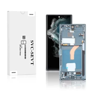 Genuine LCD Screen For Samsung Galaxy S22 Ultra 5G S908B With Frame Green