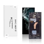 Genuine LCD Screen For Samsung Galaxy S22 Ultra 5G S908B With Frame Black