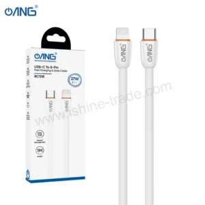 ANG E108 - USB C TO Lightning 27W Soft Data Cable 1 Meter - White