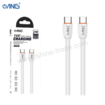 1A ANG E108 – USB C TO USB C 60W Soft Data Cable 2 Meter White
