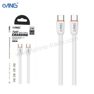 ANG E108 - USB C TO USB C 60W Soft Data Cable 2 Meter White
