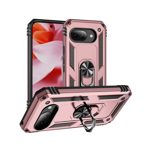Slim Shockproof Ring Armor Stand Phone Cover Case for Google Pixel 9a -1
