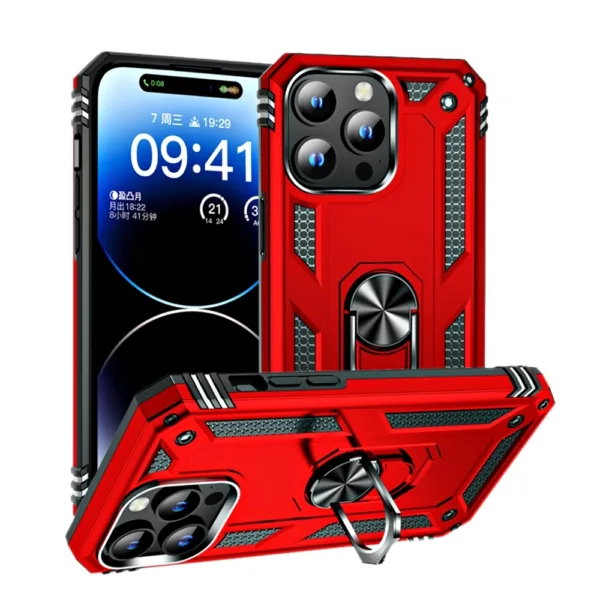 1C Ring Armor Case iPhone 15 Pro Max Red iShine Trade T/A Boltify Limited