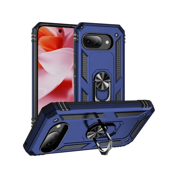 Slim Shockproof Ring Armor Stand Phone Cover Case for Google Pixel 9a -2
