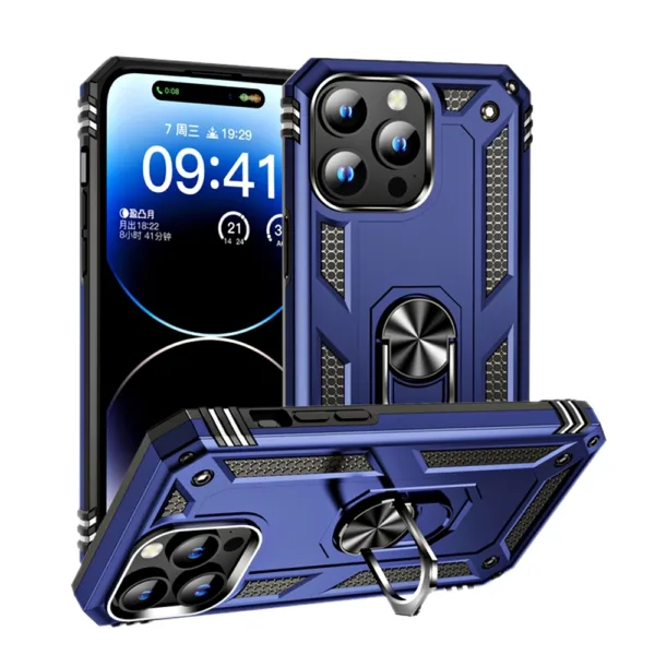 1D Ring Armor Case iPhone 15 Pro Max BLue iShine Trade T/A Boltify Limited