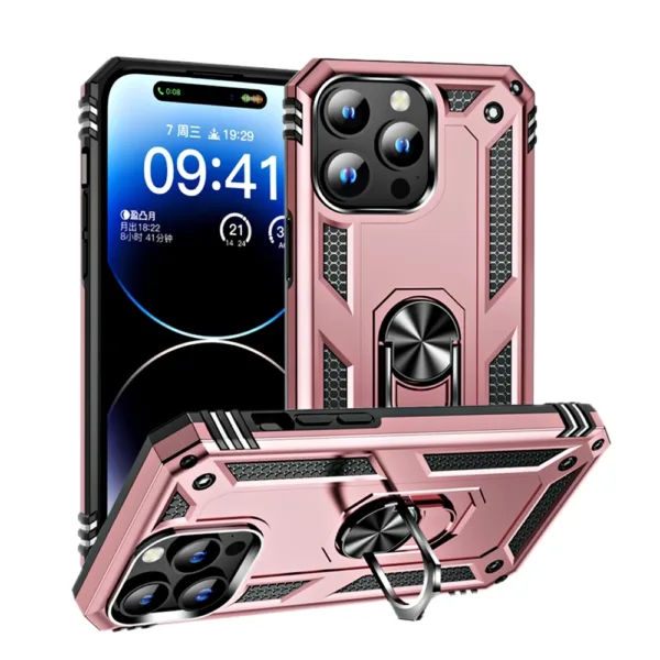 1D Ring Armor Case iPhone 15 Pro Max Rose Gold iShine Trade T/A Boltify Limited