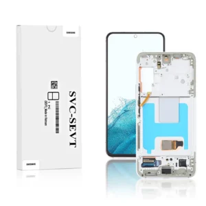 Genuine LCD Screen For Samsung Galaxy S22 5G S901B With Frame White