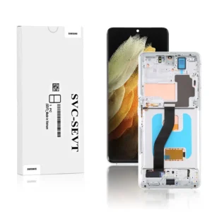 Genuine LCD Screen For Samsung Galaxy S21 Ultra 5G (G998B) With Frame and Touchpad - Phantom Silver (GH82-26036B)