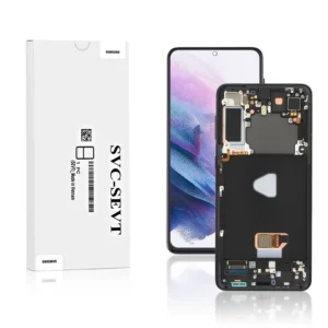 Genuine LCD Screen For Samsung Galaxy S21 Plus 5G (G996B) With Frame and Touchpad - Phantom Black (GH82-24554A)