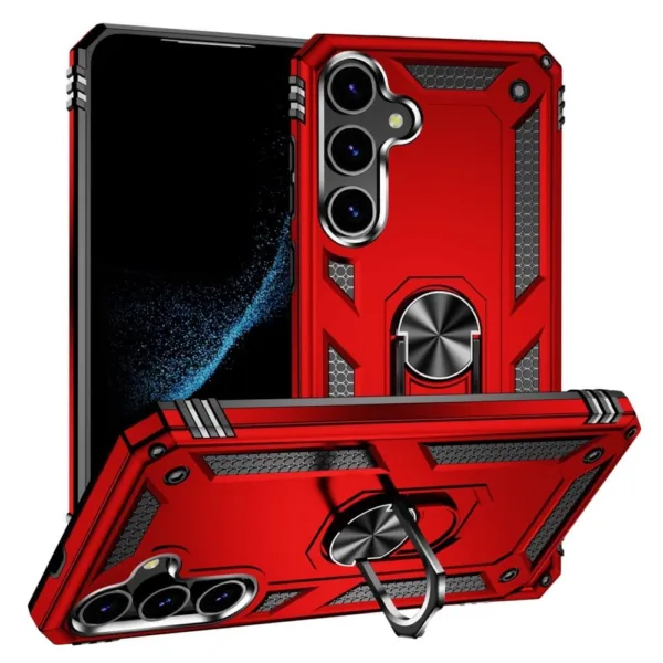 20B Slim Shockproof Ring Armor Stand Phone Case for Samsung Galaxy S24 Red iShine Trade T/A Boltify Limited