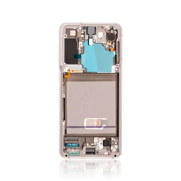 Genuine LCD Screen For Samsung Galaxy S21 5G G991B With Frame Phantom White