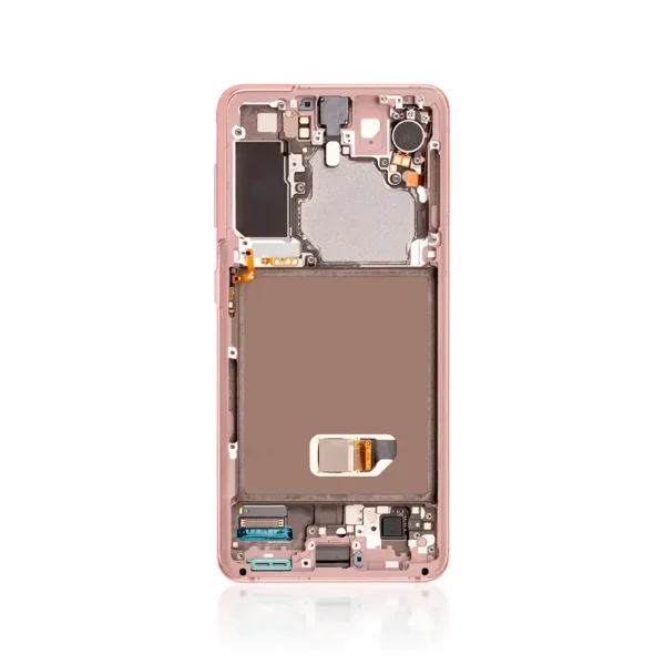 Genuine LCD Screen For Samsung Galaxy S21 5G G991B With Frame Phantom Pink