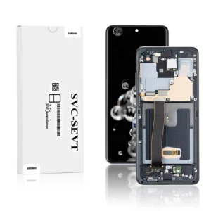 Genuine LCD Screen For Samsung Galaxy S20 Ultra 5G G988B With Frame Cosmic Black