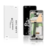 Genuine LCD Screen For Samsung Galaxy S20 Ultra 5G (G988B) With Frame and Touchpad - White (GH82-26032C)