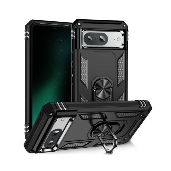 Slim Shockproof Ring Armor Stand Phone Cover Case for Google Pixel 8 - 1