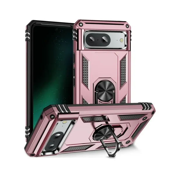 Slim Shockproof Ring Armor Stand Phone Cover Case for Google Pixel 8 - 3