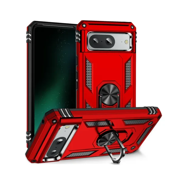 Slim Shockproof Ring Armor Stand Phone Cover Case for Google Pixel 8 - 2