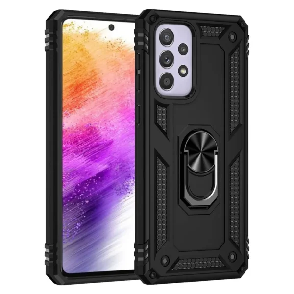 Slim Shockproof Ring Armor Stand Phone Case for Samsung Galaxy A73 (A736B) - 3