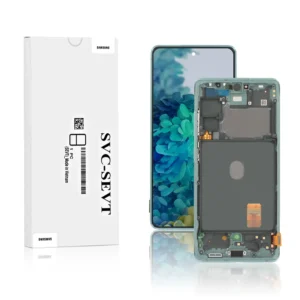 Genuine LCD Screen For Samsung Galaxy S20 FE 5G (G781B) With Frame and Touchpad - Cloud Mint (GH82-24214D)