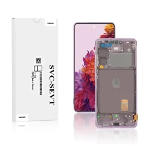 Genuine LCD Screen For Samsung Galaxy S20 FE 5G (G781B) With Frame and Touchpad - Cloud Lavender (GH82-24214C)