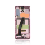 228B Genuine LCD Screen For Samsung Galaxy S20 4G 5G G980F G981F With Frame Cloud Pink
