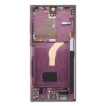 22B-OLED-LCD-Screen-For-Samsung-Galaxy-S22-Ultra-S908-Burgundy-With-Frame
