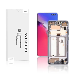 Genuine LCD Screen For Samsung Galaxy S10 5G (G977B) With Frame and Touchpad - Black (GH82-20442B)