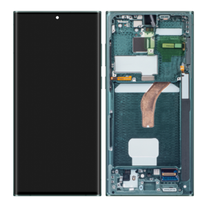 Replacement OLED LCD Screen For Samsung Galaxy S22 Ultra (S908) Green - With Frame