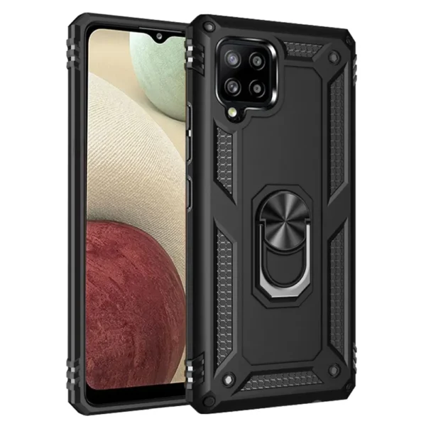 23B Slim Shockproof Ring Armor Stand Phone Case for Samsung Galaxy A12 A125F