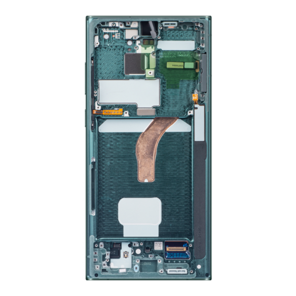 23C OLED LCD Screen For Samsung Galaxy S22 Ultra S908 Green With Frame iShine Trade T/A Boltify Limited