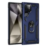 23D Slim Shockproof Ring Armor Stand Phone Case for Samsung Galaxy S24 Ultra Blue 1