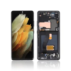 Pull Out A Grade Replacement LCD Screen For Samsung Galaxy S21 Ultra 5G (G998B) With Frame & Touchpad - Black