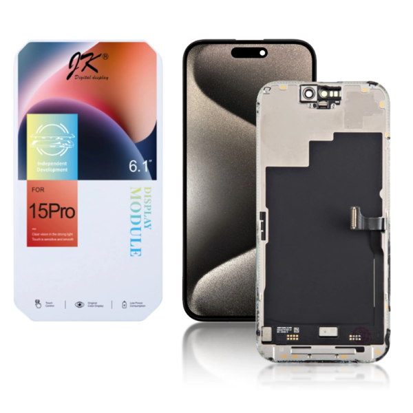 JK FHD Incell iPhone 15 Pro LCD Module Display and Touch Screen Digitizer Assembly - Image 1