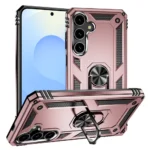 25C Slim Shockproof Ring Armor Stand Phone Case for Samsung Galaxy S25 Main 1