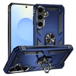 25D Slim Shockproof Ring Armor Stand Phone Case for Samsung Galaxy S25 Blue 2