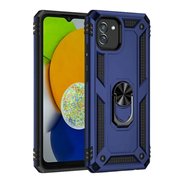 27C Slim Shockproof Ring Armor Stand Phone Case for Samsung Galaxy A03 A035F