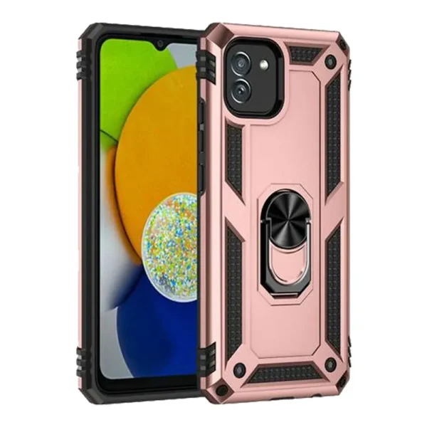 27E Slim Shockproof Ring Armor Stand Phone Case for Samsung Galaxy A03 A035F