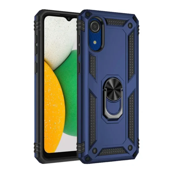 28B Slim Shockproof Ring Armor Stand Phone Case for Samsung Galaxy A03 Core A032F