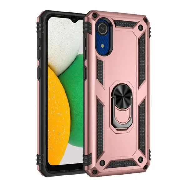 28C Slim Shockproof Ring Armor Stand Phone Case for Samsung Galaxy A03 Core A032F