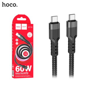HOCO U110 3A Type C to Type-C Charging Data Cable 60W - BLACK