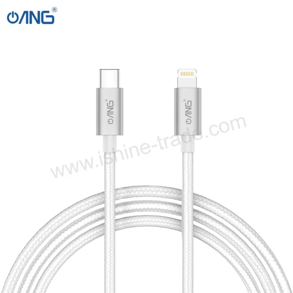 2B ANG BT032 – USB C TO Lightning PD 20W Braided Data Cable 1 Meter iShine Trade T/A Boltify Limited