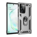 Slim Shockproof Ring Armor Stand Phone Case for Samsung Galaxy Note 20 Ultra N985F Silver