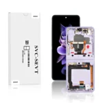 Genuine LCD Screen For Samsung Galaxy Z FLIP 3 (F711B) With Frame and Touchpad Inner - Lavender (GH82-27243D)