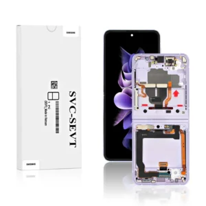 Genuine LCD Screen For Samsung Galaxy Z FLIP 3 (F711B) With Frame and Touchpad Inner - Lavender (GH82-27243D)
