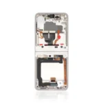 309A Genuine Inner LCD Screen For Samsung Galaxy Z Flip 3 F711B With Frame Cream - 2
