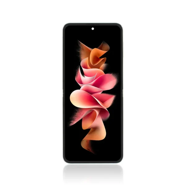 309A Genuine Inner LCD Screen For Samsung Galaxy Z Flip 3 F711B With Frame Cream - 1