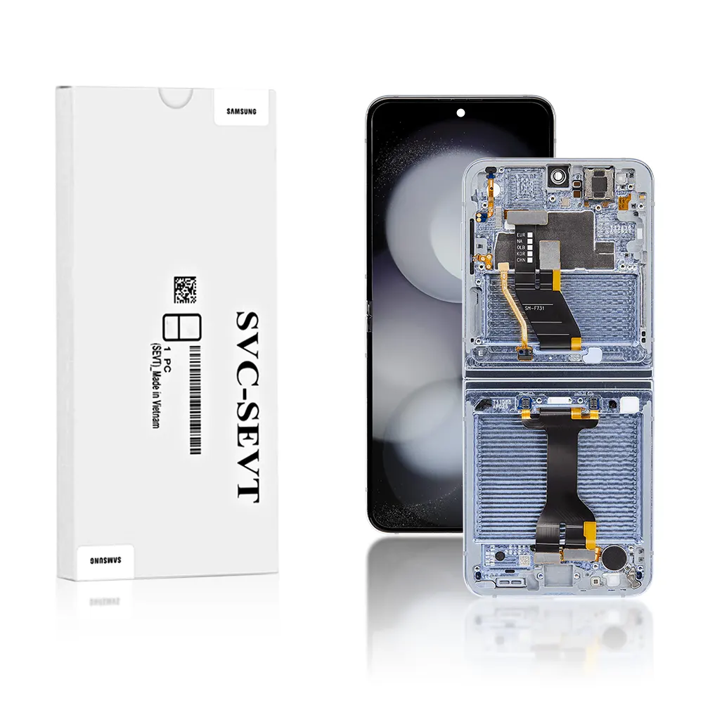 322A Genuine Inner LCD Screen For Samsung Galaxy Z Flip 5 F731B With Frame Blue Genuine LCD Screen For Samsung Galaxy Z Flip 5 (F731B) With Frame and Touchpad Inner - Blue (GH82-31827E)