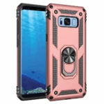 32C Slim Shockproof Ring Armor Stand Phone Cover Case for Samsung Galaxy S8 Rose Gold